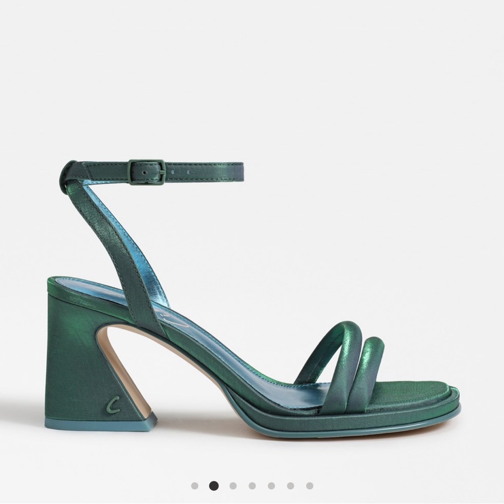 Sam Edelman Green Strappy Heels - Picture 2 of 7